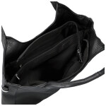 Trendy dámská koženková kabelka na rameno Stifa, černá