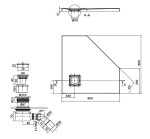 CERSANIT - Sada B772: kout JOTA pětiúhelník pravý, chrom 80x80x195 + TAKO SLIM VIR S601-159