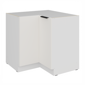 Spodní rohová skříňka Aria 90x90 DN 2F BB Barva korpusu: Bílá, Barva dvířek: WH - Crystal white AFM