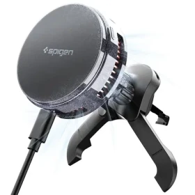 Spigen Essential MagSafe Peltier Wireless Car Charger Air vent černá / magnetický držák do ventilace auta (ACP10511)