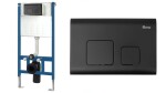 REA - Splachovací tlačítko pro podomítkový modul černá matná REA-E9854