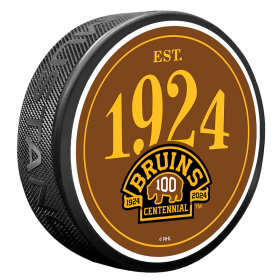 Mustang Puk Boston Bruins 100th Anniversary Commemorative Hockey Puck Year