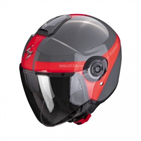 Moto přilba Scorpion Exo-City II Short šedo/červená - S