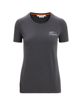 Dámské merino triko krátký rukáv ICEBREAKER Wmns Central Classic SS Tee Caravan Life, Monsoon velikost: XS