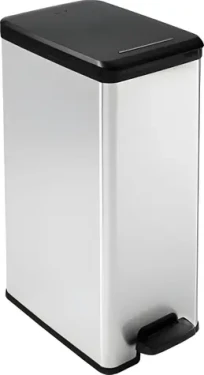 Curver Slim Bin stříbrná / Odpadkový koš / 40 l / pedálový (213298)