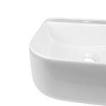 Mereo Umyvadlo na desku bez přepadu, Lota, 390x390x140 mm, keramické UC393914S