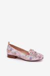 Dámské balerínky ASA222-7 růžovo-bílé -Step in style 38