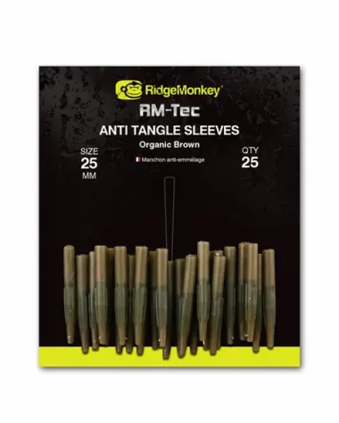 RidgeMonkey Převlek Connexion Anti Tangle Sleeves Organic Brown Short 25ks (RMT110)