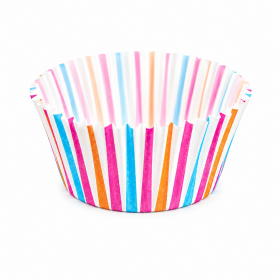 Cake star papírové košíčky na muffiny a cupcakes barevné 50x30 mm 100ks-vzor 23