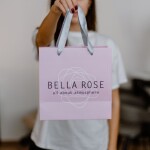 Bella Rose Dárková taška Bella Rose, růžová barva, papír