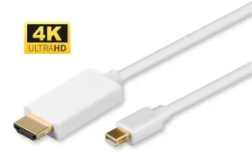 MicroConnect kabel Mini DisplayPort 1.2 (M) - HDMI (M) 3m bílá / 4K (MDPHDMI3-4K)