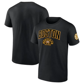 Fanatics Pánské Tričko Boston Bruins Centennial Lock Up T-Shirt - Black Velikost: M