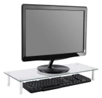 Equip 650882 černá / Skleněný stojan pod monitor / nosnost 20 kg / tvrzené sklo / 560x210x80 mm (650882)