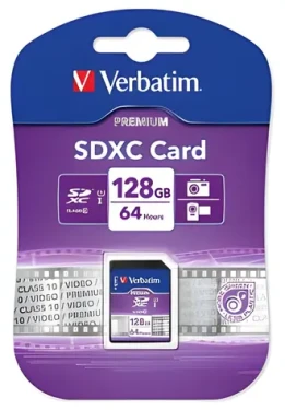 Verbatim Premium SDXC 128 GB / Paměťová karta / UHS-I U1 / Class 10 / R: 10 MB/s / W: 10 MB/s (44025)