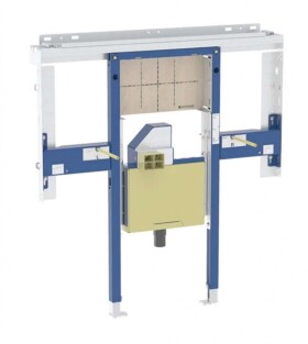 Duofix Předstěnová instalace pro umyvadlo Geberit ONE 120 cm, pro nástěnnou armaturu, podomítkový sifon a prvek Clou, na výšku místnosti 111.084.00.2