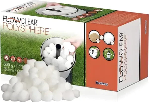 Bestway Flowclear Polysphere / Filtrační náplň pro bazénovou filtraci / PET / 500 g (14192)