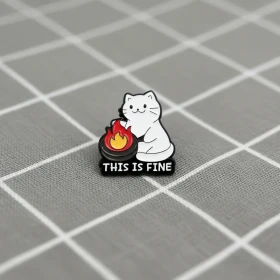 Pinarna.cz Vystresovaná kočička - „This is fine“ / „To je v pohodě“