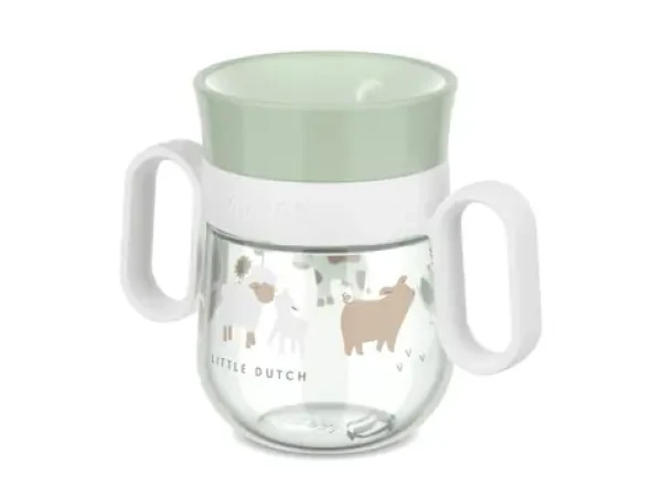 Little Dutch Hrnek trénovací 360° 200 ml Farma zelená / od 6 měsíců (108018065399LD)