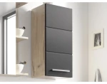 Závěsná koupelnová skříňka Vista 34 cm, dub viking/černá
