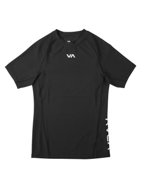 RVCA VA COMPRESSION black pánské tričko s krátkým rukávem - M