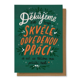 Přání „ Děkujeme za tvoji skvěle odvedenou práci“