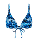 MIDNIGHT SWIM – Lesklý trojúhelníkový vršek bez kostic Triumph BLUE COMBINATION 38C