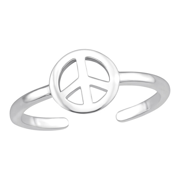 LUNICA Stříbrný prstýnek na nohu PEACE 0446
