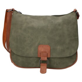 Trendy dámská koženková crossbody kabelka Ulipa, zelená