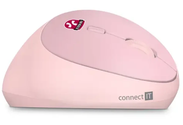 CONNECT IT FOR HEALTH LADIES růžová / Ergonomická vertikální bezdrátová myš / 2.4GHz / 1600 DPI (CMO-2600-PK)