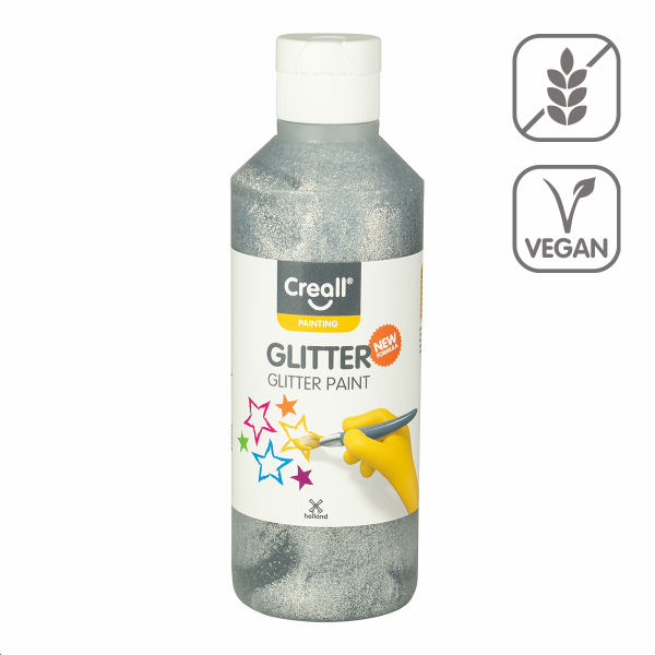 Creall barva Glitter, 250 ml, stříbrná