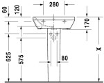 DURAVIT - DuraStyle Sloup, WonderGliss, bílá 08582900001