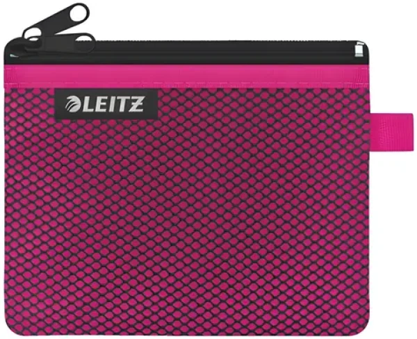 Leitz WOW růžová / Dvojitá textilní kapsa / velikost S / 140×105 mm (40110023)