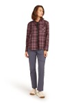 Dámské merino tričko s dlouhým rukávem ICEBREAKER Wmns 200 Dawnder LS Flannel Shirt Plaid, Bittersweet/Deco/P velikost: M