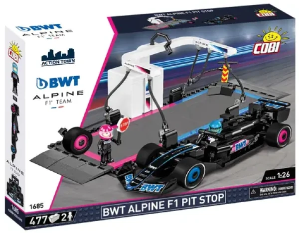 COBI Stavebnice 1685 BWT Alpine F1 Pit Stop / 1:26 / 477 dílků / 2 figurky (COBI-1685)