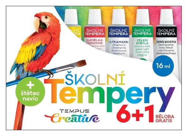 Barvy temperové 6+1 16ml