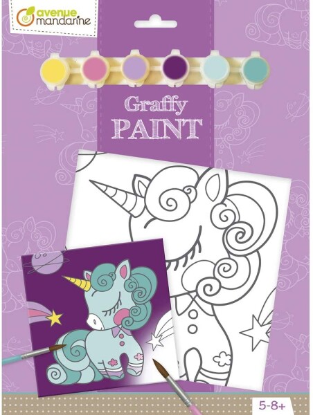 Avenue Mandarine Avenue Mandarine malování na plátno, jednorožec