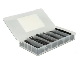 Delock set černých tepelně smršťovacích trubic / 100 kusů (86271)