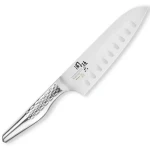 KAI Nůž Santoku Sekimagoroku Shoso 16,5 cm / Duté výbrusy / Nerezová ocel 5CR15MoV / 56 HRC / 134 g (AB-5157)