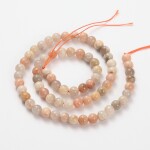 Přírodní sluneční a měsíční kámen - ∅ 4 mm - 1 ks