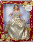 Barbie vánoční panenka blondýnka 2025 - Mattel Barbie