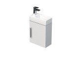 Koupelnová skříňka s umyvadlem SAT Cube Way 40x47,5x20 cm bílá lesk CUBE320401DBL CUBE320401DBL
