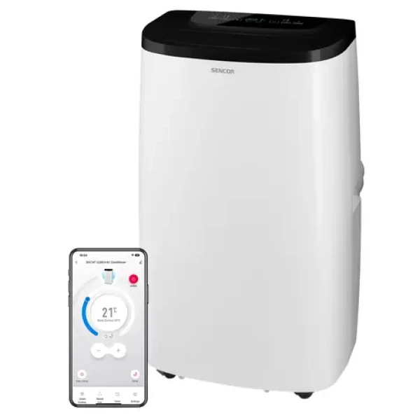 SENCOR SAC MT1238CH bílá / mobilní klimatizace / 950W / 12000 BTU / chlazení / odvlhčování / ventilátor / smart WiFi (8590669361939)
