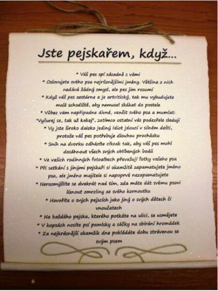 Bene Pergamen - desatero - Pro pejskaře