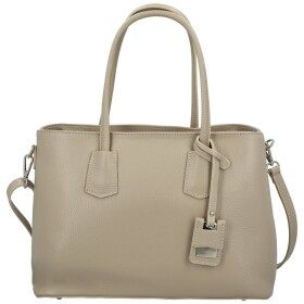 Elegantní dámská kožená kabelka do ruky Selina, taupe