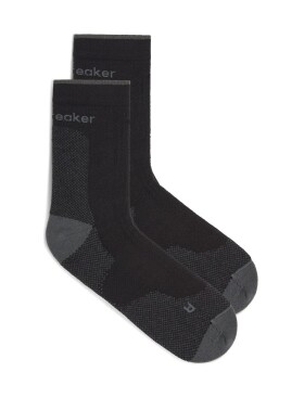 Pánské merino turistické ponožky ICEBREAKER Mens Hike+ Ultralight Quarter, Black/Obsidian velikost: 39-41,5 (S)