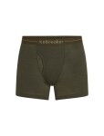 Pánské merino boxerky ICEBREAKER Mens 175 Everyday Boxers wFly, Dark Loden velikost: L