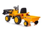 Mamido Elektrický traktor s přívěsem S617 žlutý