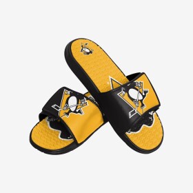 FOCO Pánské pantofle Pittsburgh Penguins NHL Colorblock Slipper Velikost: L = 44-45 EU
