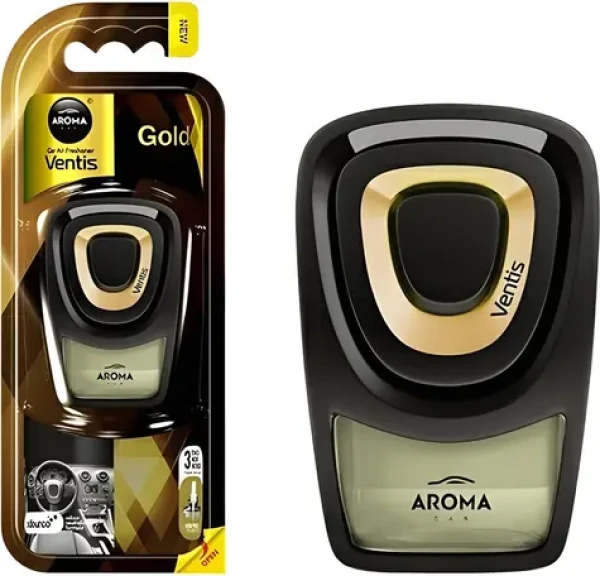 ACCURA Osvěžovač do mřížky VENTIS gold / Tekutá vůně do auta / 8 ml (amA83381)