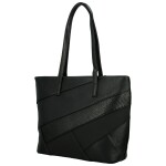 Módní dámská koženková kabelka na rameno Avery, černá